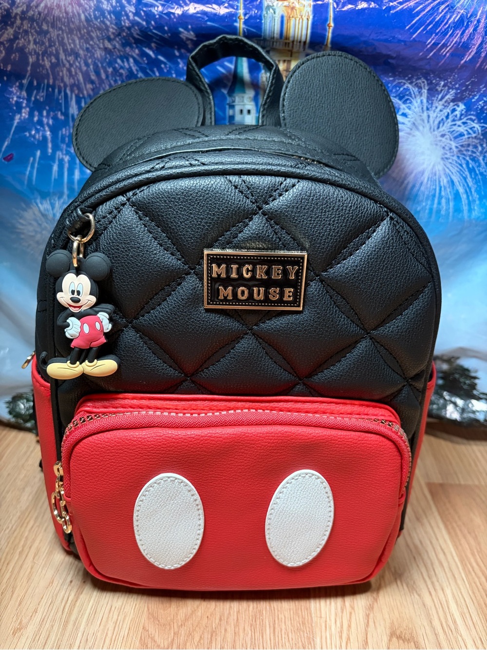 Disney Mickey Mouse Ears Faux Leather Backpack Primark Exclusive NEW